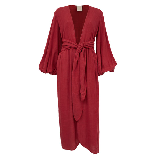 Vestido Paula Raia Vermelho Longo Tam 34Br