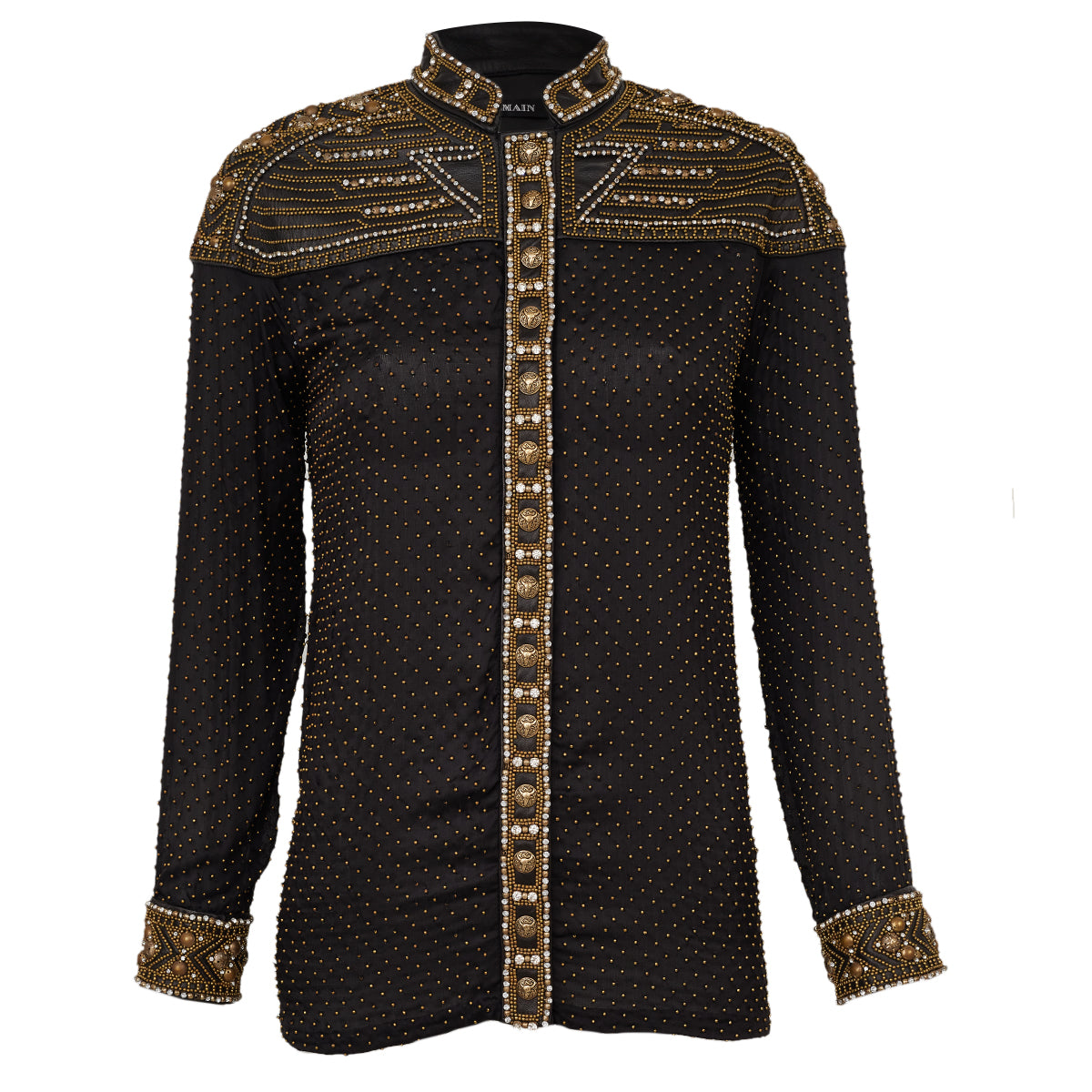 Camisa BalmaIn Bolinhas Douradas