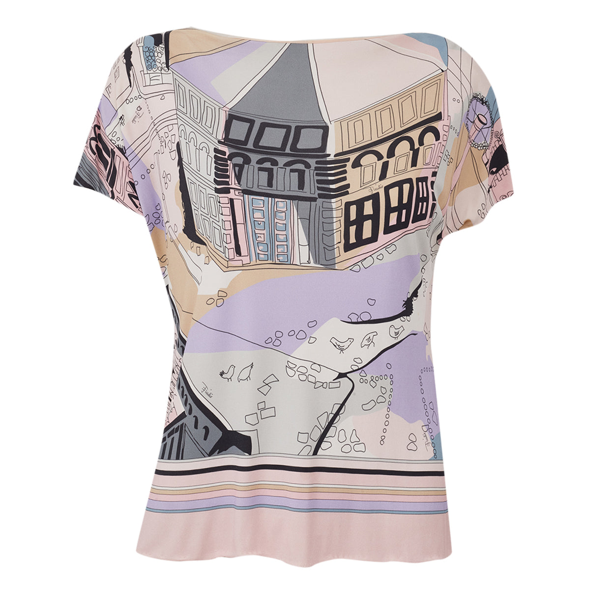 Camiseta Emilio Pucci  Estampada Tam. M Br