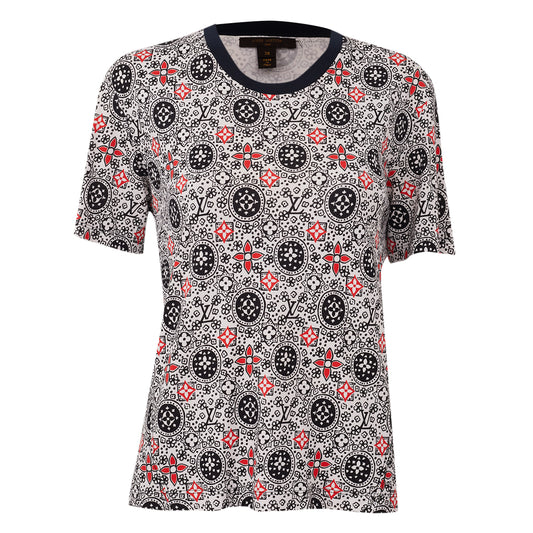 Camiseta Louis Vuitton Branca Estampada Tam 36 br