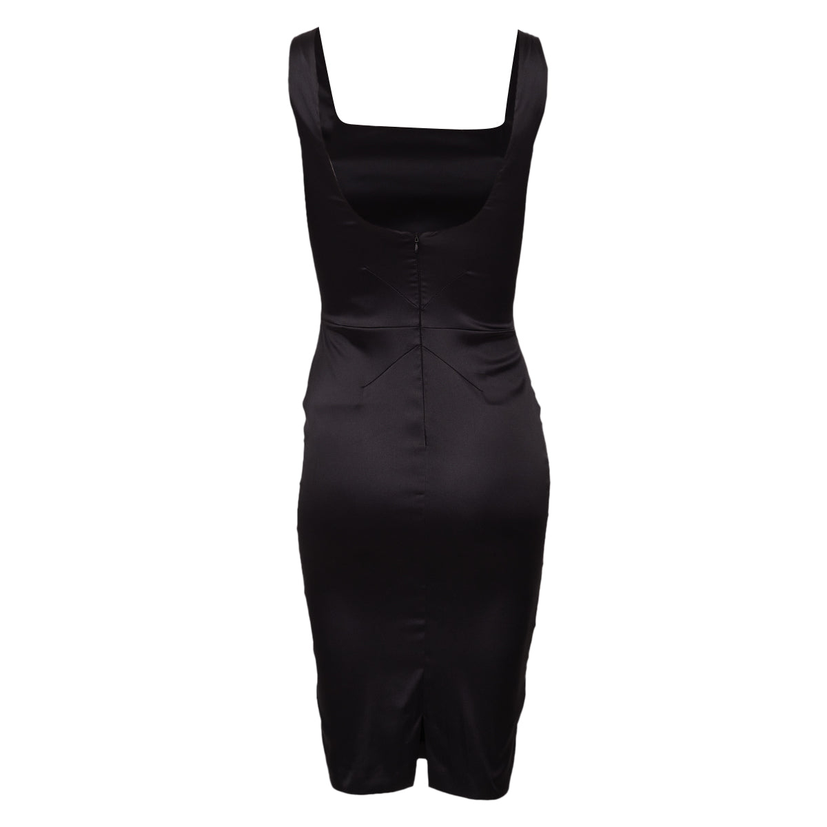 Vestido Dolce & Gabbana Preta Acetinado Tam 38 Br