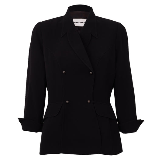 Blazer Mugler Preto Tam M Br