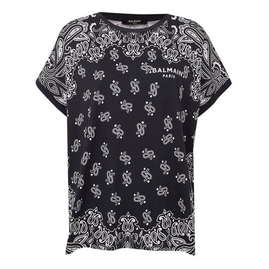 Camisa Balmain Preta e branca TAM GG BR