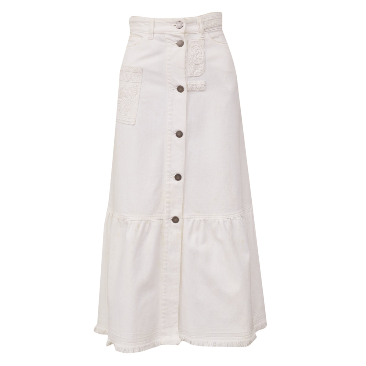 Saia Valentino Branca Bordada Tam 32 Br