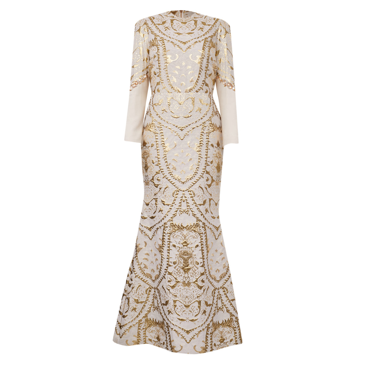 Vestido Gizia Longo Dourado Tam 40 Br