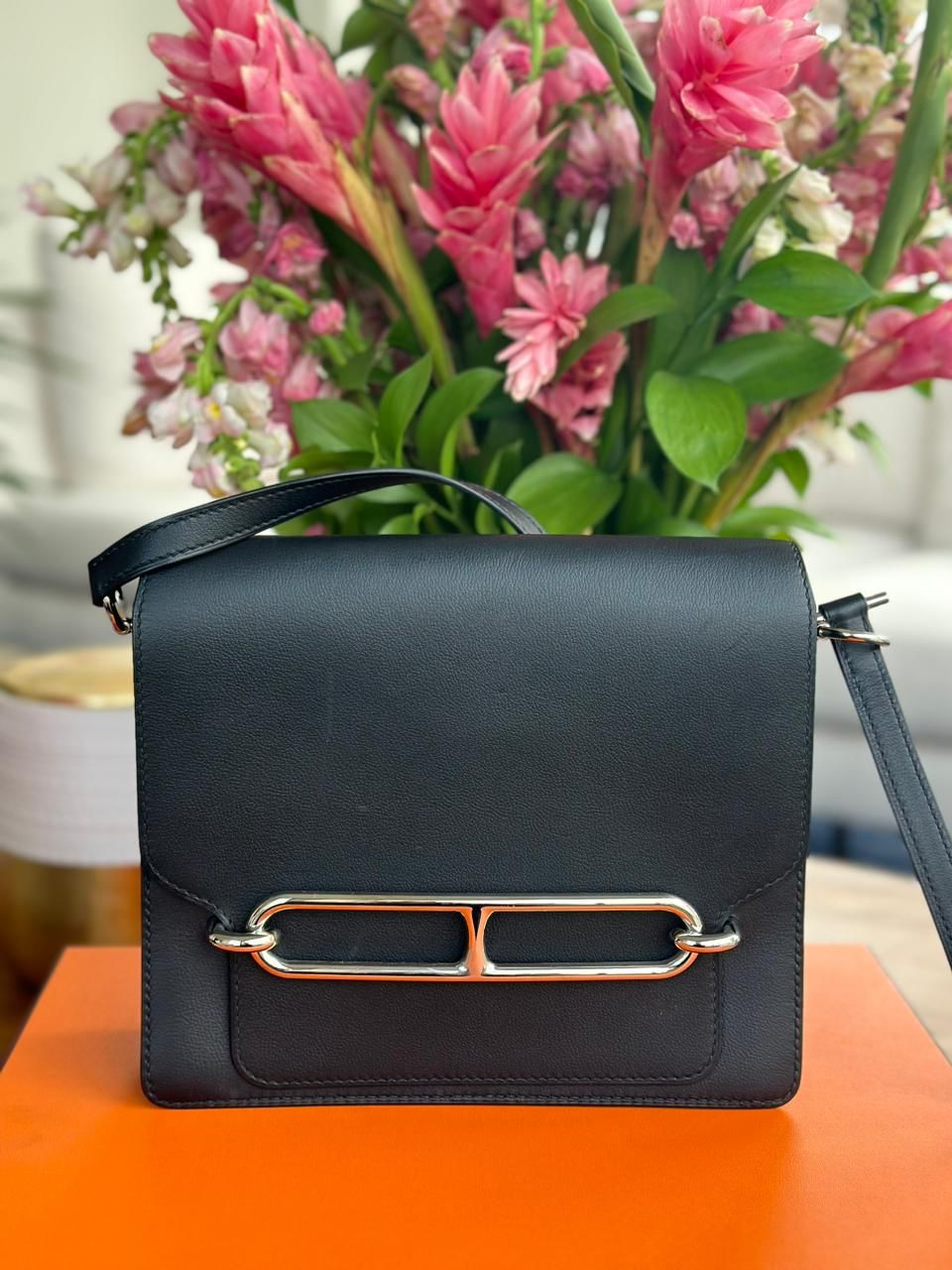 Bolsa Hermès Roulis Preta