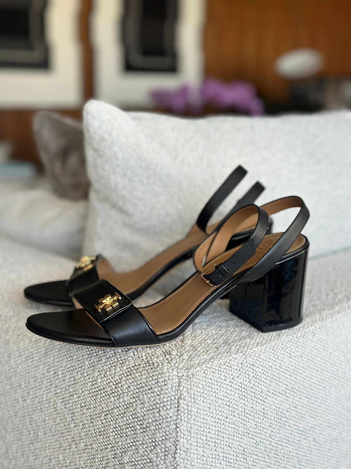 Sandalia Tory Burch Preta TAM. 37,5 BR