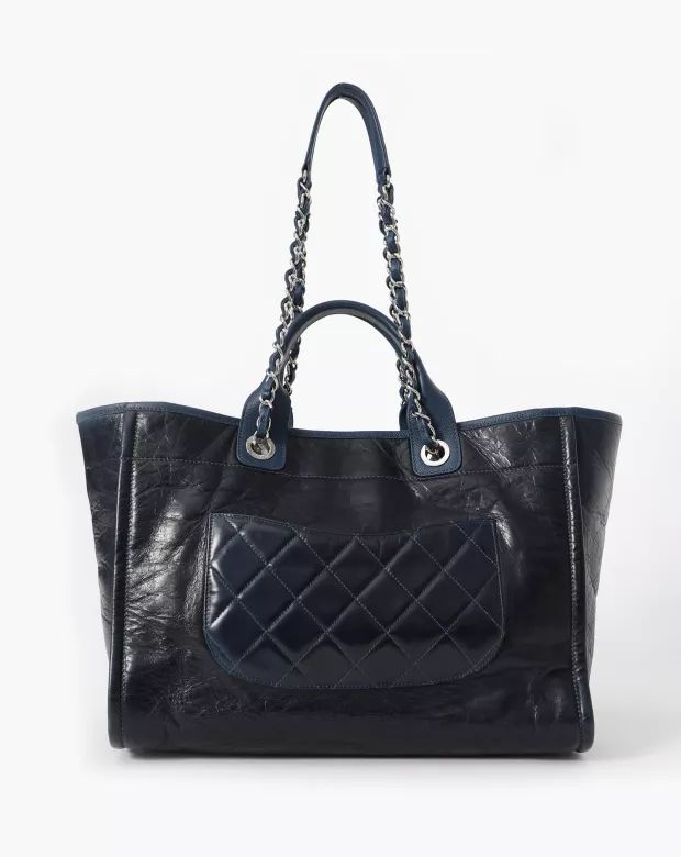 Bolsa Chanel Deauville Médio Azul