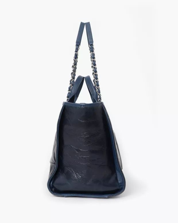 Bolsa Chanel Deauville Médio Azul