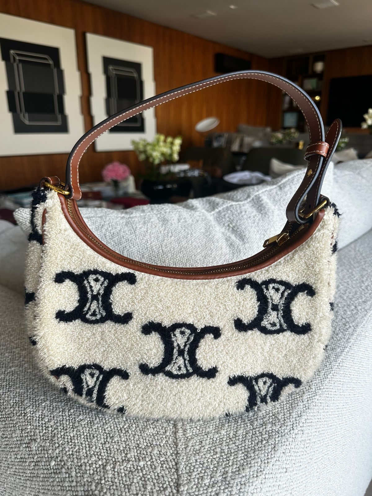 Bolsa Cèline Triomphe Pelúcia