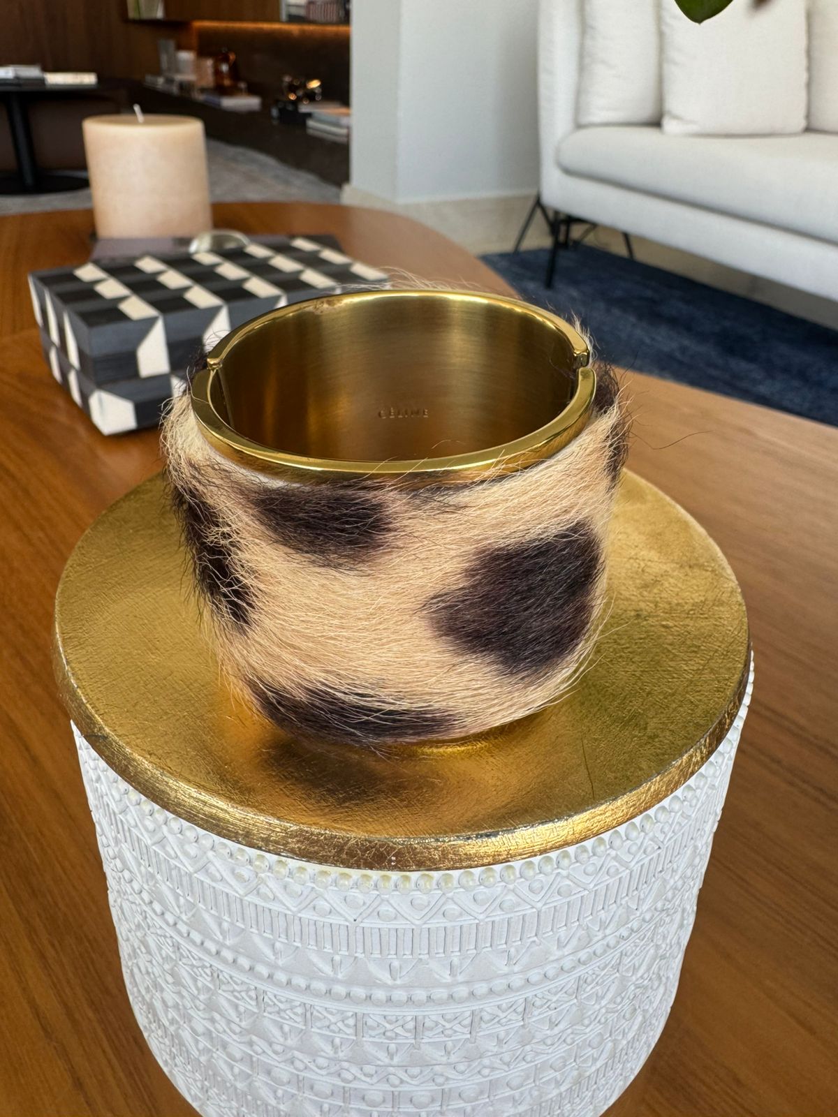 Pulseira Celine Foal Hair Leopard