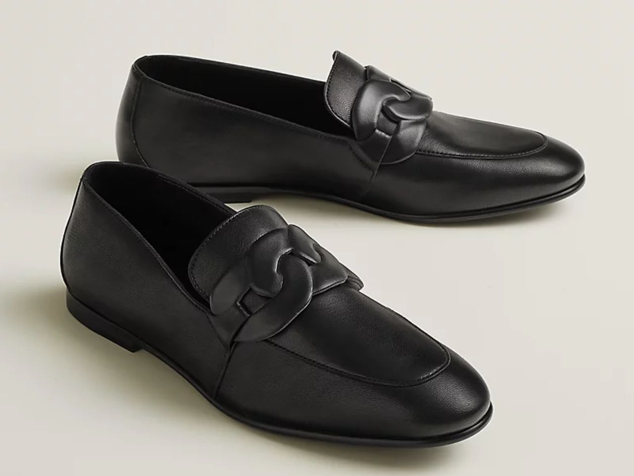 Mocassim Hermès Honest Preto Tam. 38 BR