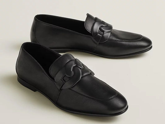 Mocassim Hermès Honest Preto Tam. 38 BR
