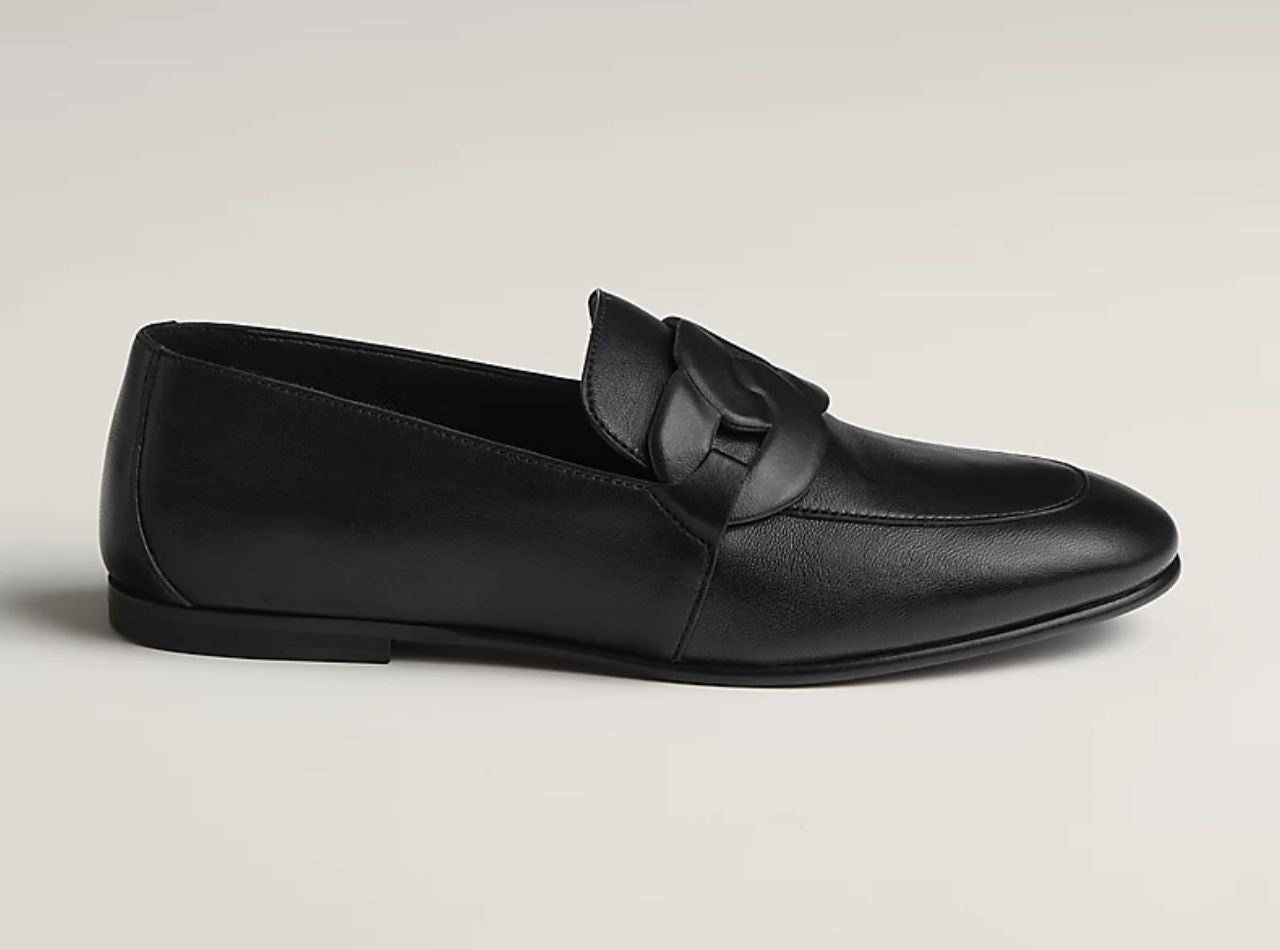 Mocassim Hermès Honest Preto Tam. 38 BR