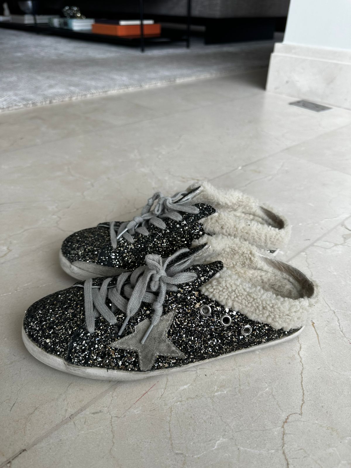 Tênis Golden Goose Superstar Sabot Preto Tam. 36 BR