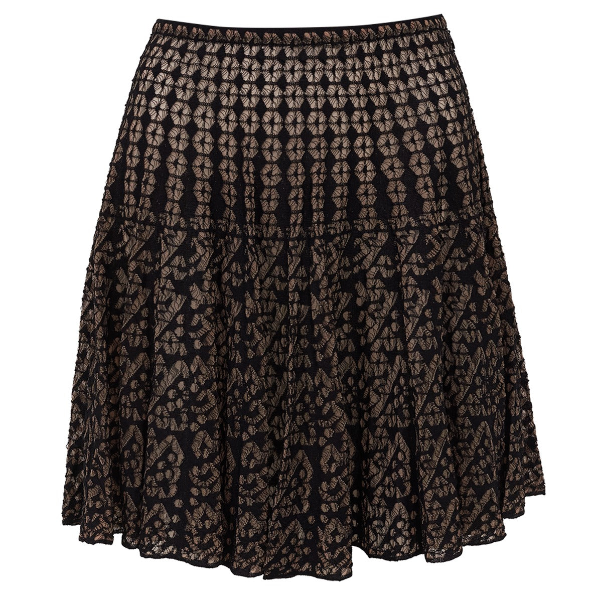 Saia Alaia preta com bege TAM. P BR