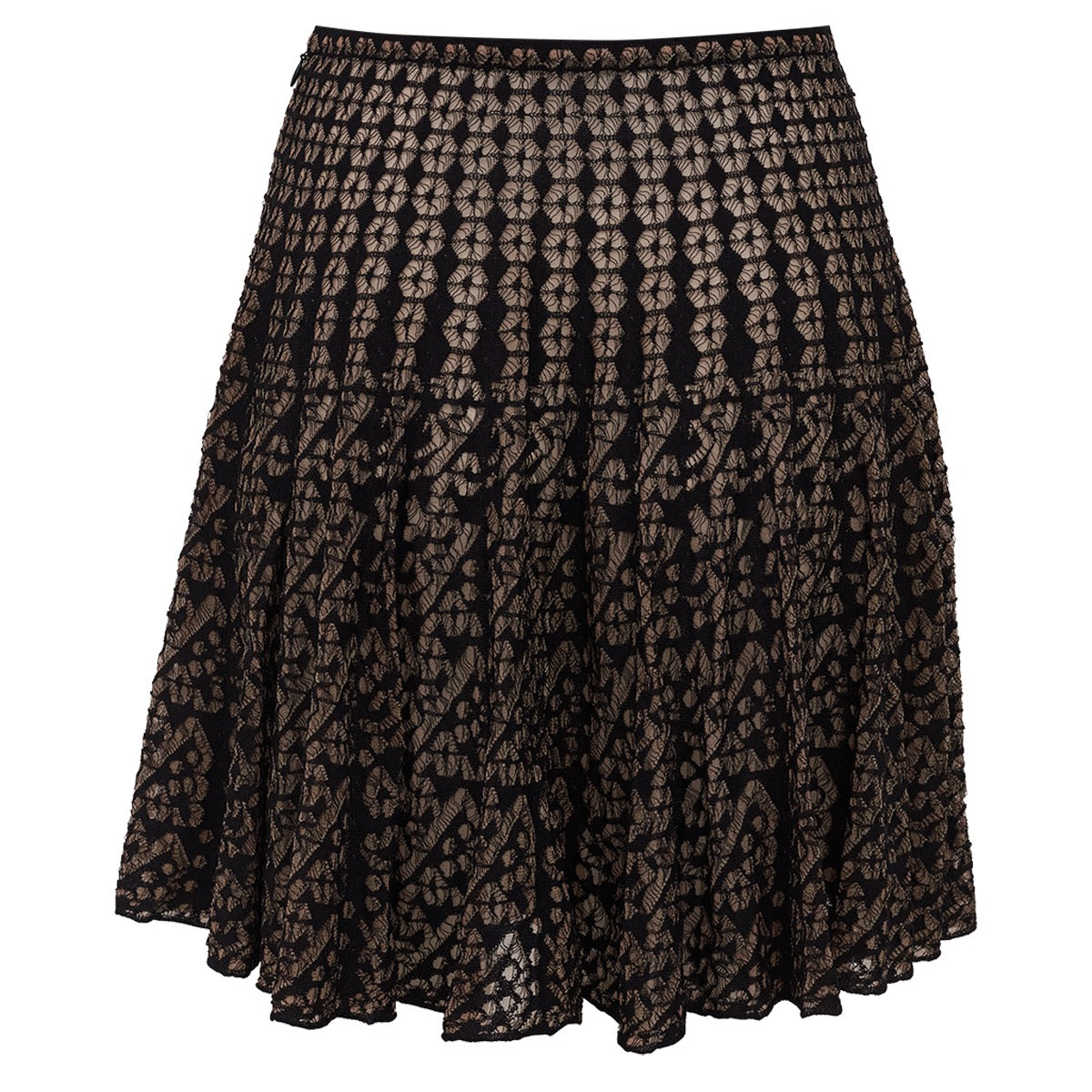 Saia Alaia preta com bege TAM. P BR