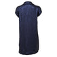 Vestido Diane Von Furstenberg paêtes Azul escuro Tam. M BR