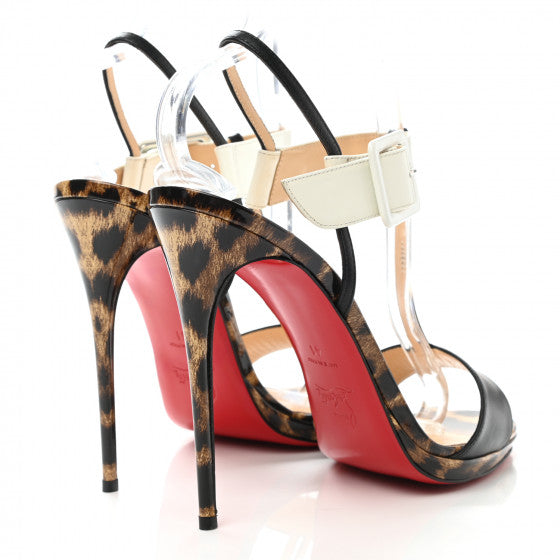 Sandália Christian Louboutin Beltega bicolor Tam. 36,5