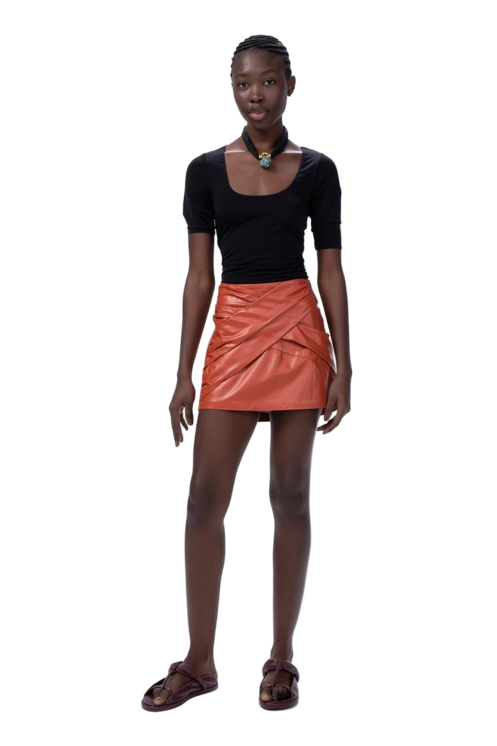 Shorts Saia Cris Barros laranja terra Tam. P BR