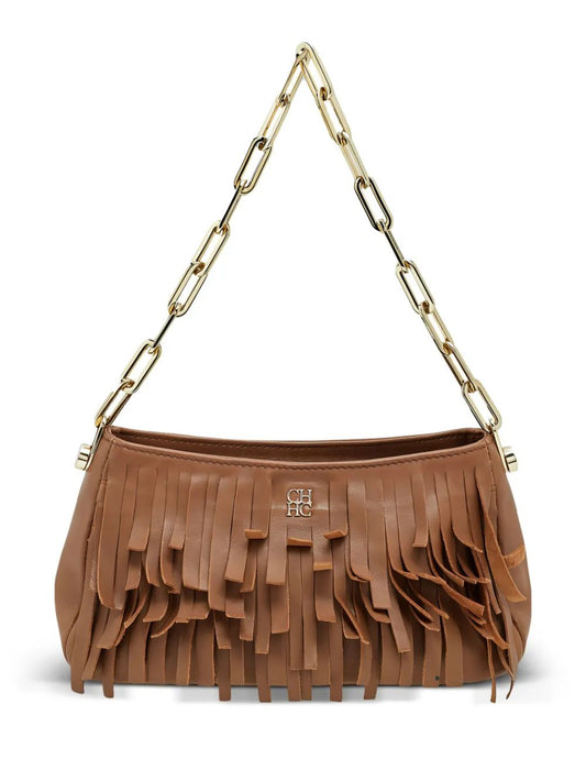 Bolsa Carolina Herrera Vintage com franjas