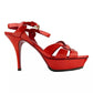Sandália Saint Laurent vermelha Tam. 34 BR
