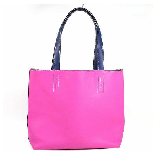 Bolsa Hermès Double Sens 36 Reversible Tote rosa e azul