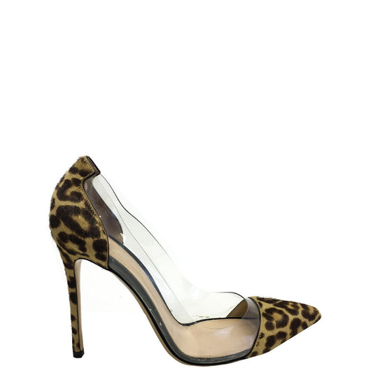 scarpin Gianvito Rossi Plexi Animal Print TAM. 34 BR