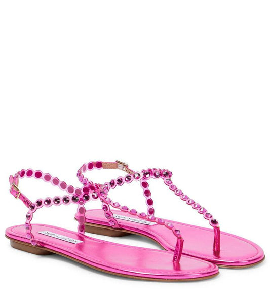 Rasteira Aquazzura rosa Tam. 35,5 BR