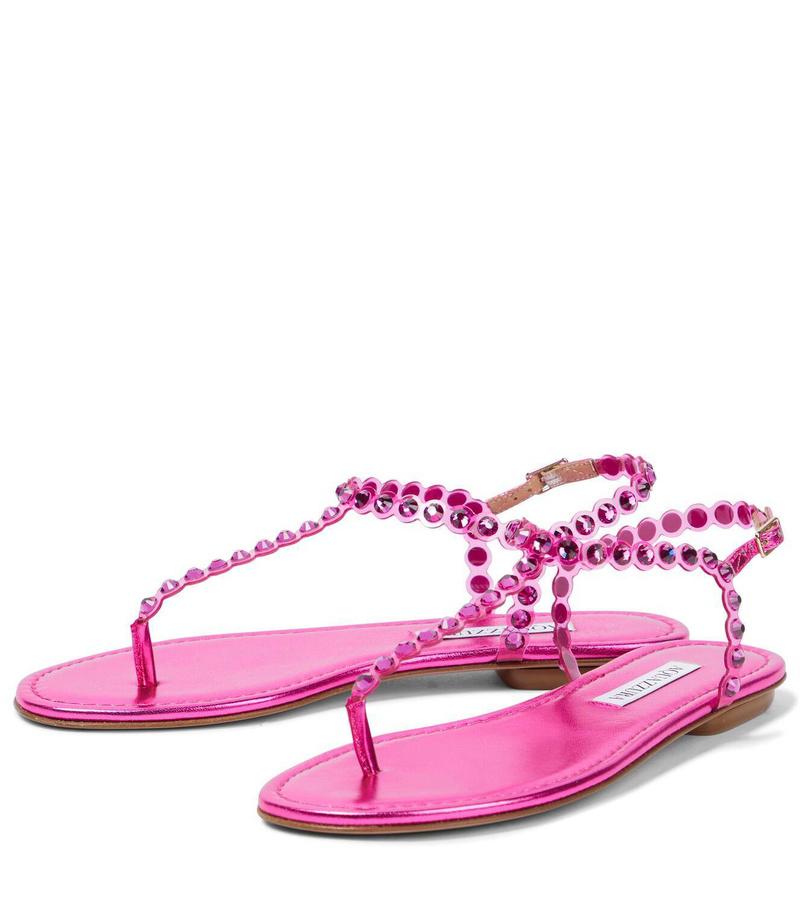 Rasteira Aquazzura rosa Tam. 35,5 BR