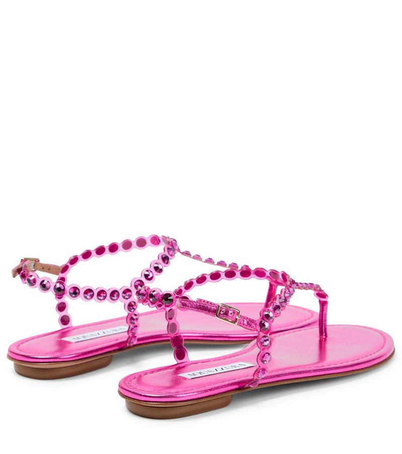 Rasteira Aquazzura rosa Tam. 35,5 BR