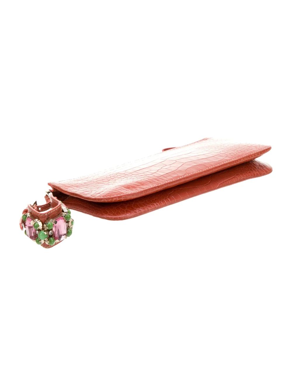 Clutch Valentino Garavani couro Laranja