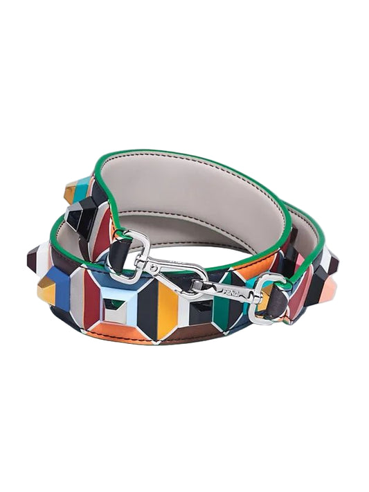 Alça Fendi triângulos coloridos
