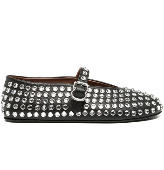 Sapatilha Alaïa preta com cristais TAM. 38 BR