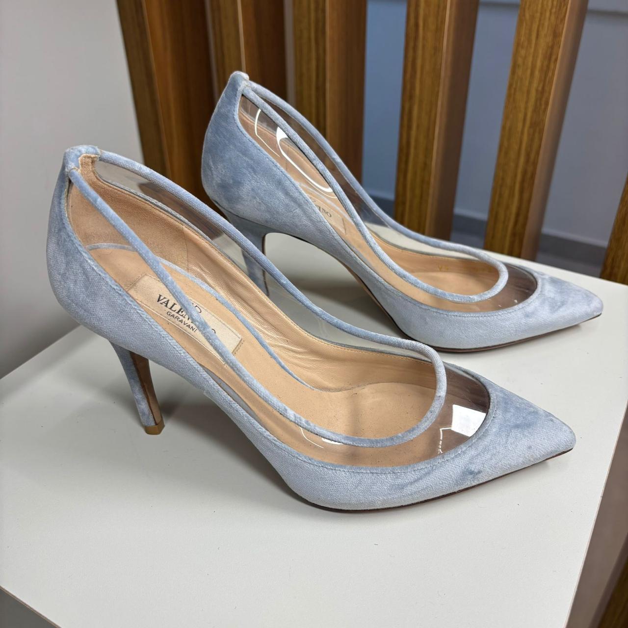 Salto Scarpin Valentino Garavani azul TAM. 33,5 BR