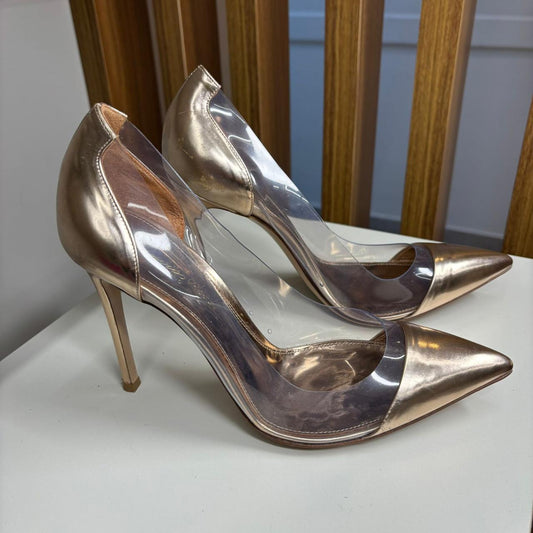 Salto Gianvito Rossi Plexi rose TAM. 34,5 BR