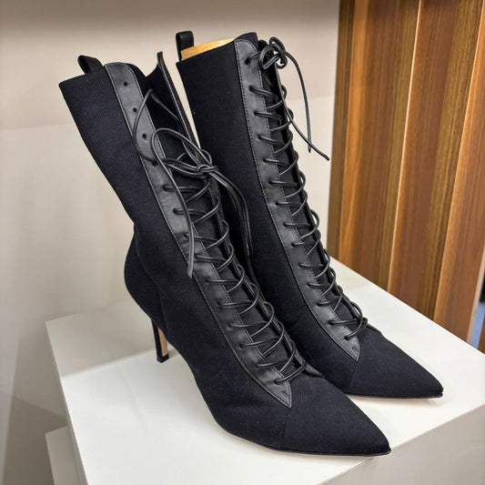 Bota com cadarço Gianvito Rossi preta TAM. 34 BR