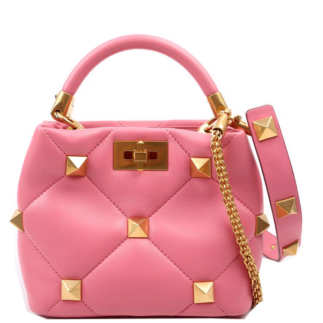 Bolsa Valentino Roman Stud Rosa