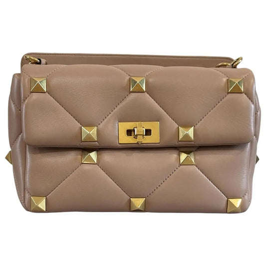 Bolsa Valentino Roman Stud Bege