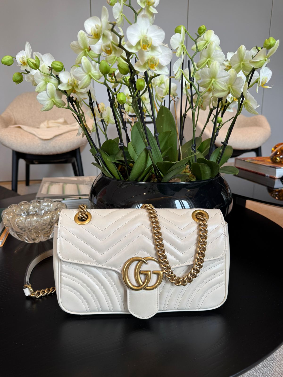 Gucci GG Marmont Matelassê Off White
