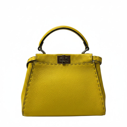 Bolsa Fendi Peekaboo Pequena Amarela