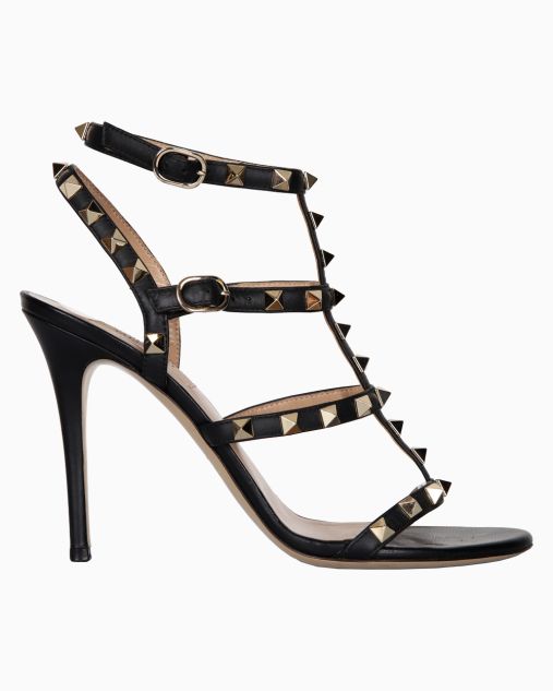 Sandália Valentino Preta Tam. 35,5 Br