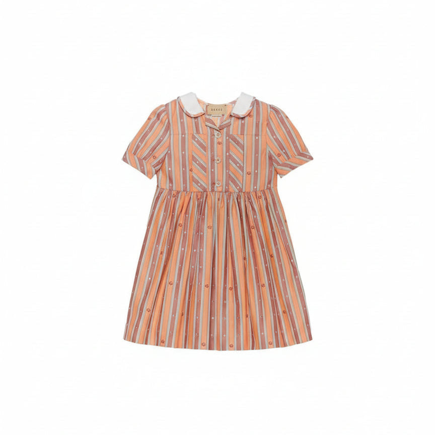 Vestido Gucci Listrado Infantil Tam. 4 anos BR