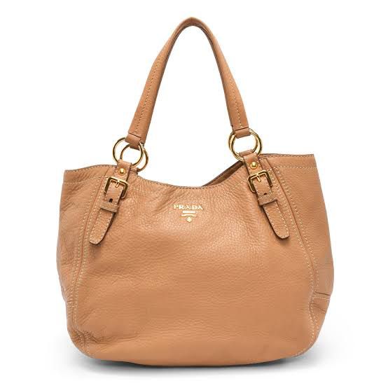 Bolsa Prada Vitello Daino Caramelo