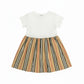 Vestido Burberry infantil listrado Tam 3