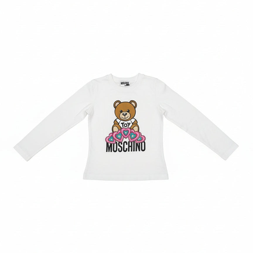 Blusa Moschino Manga Longa Infantil Tam.4-5 Br
