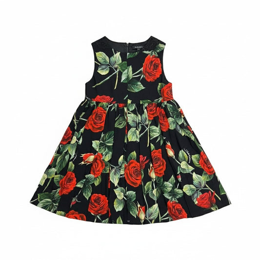 Vestido Dolce&Gabbana preto floral Tam. 2-3 anos