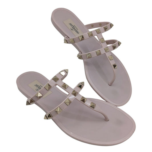 Rasteirinha Valentino Rosa  c/ Studs Tam. 37 br