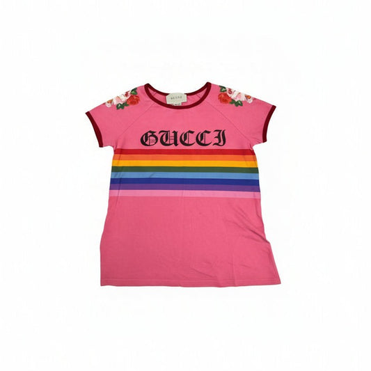 Camiseta Gucci Rosa Infantil Tam. 8 anos Br