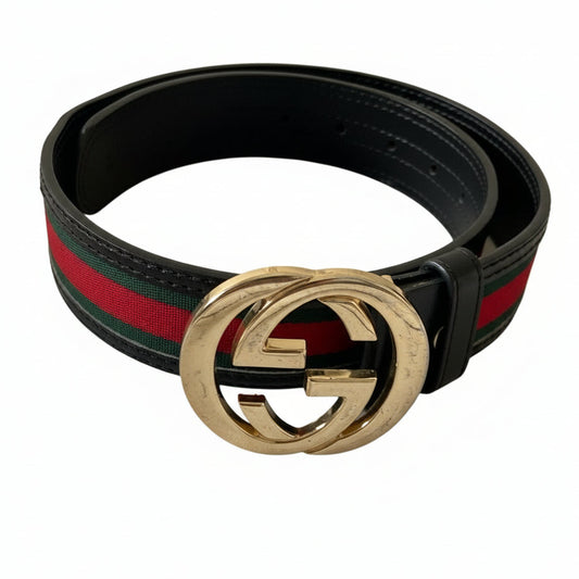 Cinto Gucci verde e vermelho